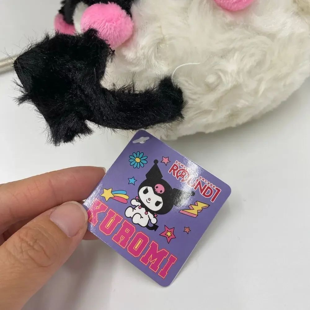 Sanrio X Round One Exclusive Kuromi Rose Boa Black Fluff 14